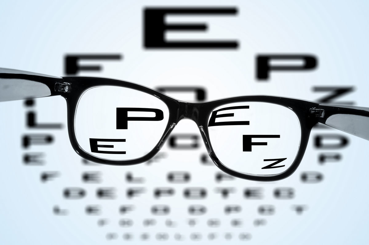 очки и буквы проверка остроты зрения